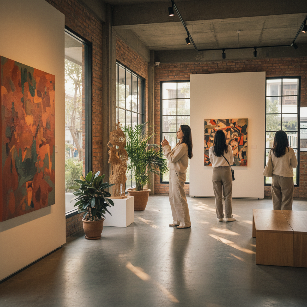 님만해민의 세련된 갤러리 내부 모습