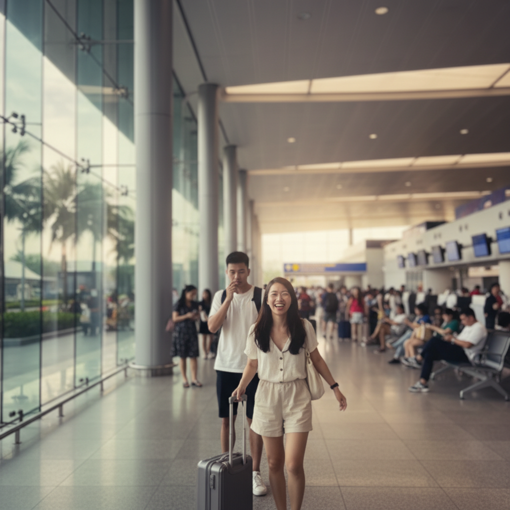 다낭 공항 아침