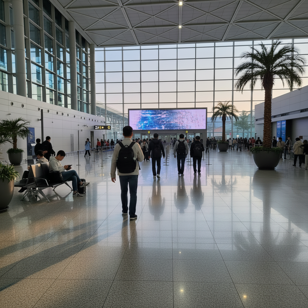 인천공항 새벽 출국장