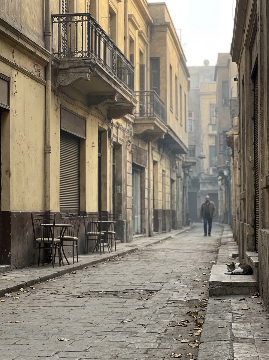 카이로 도심 이른 아침 풍경