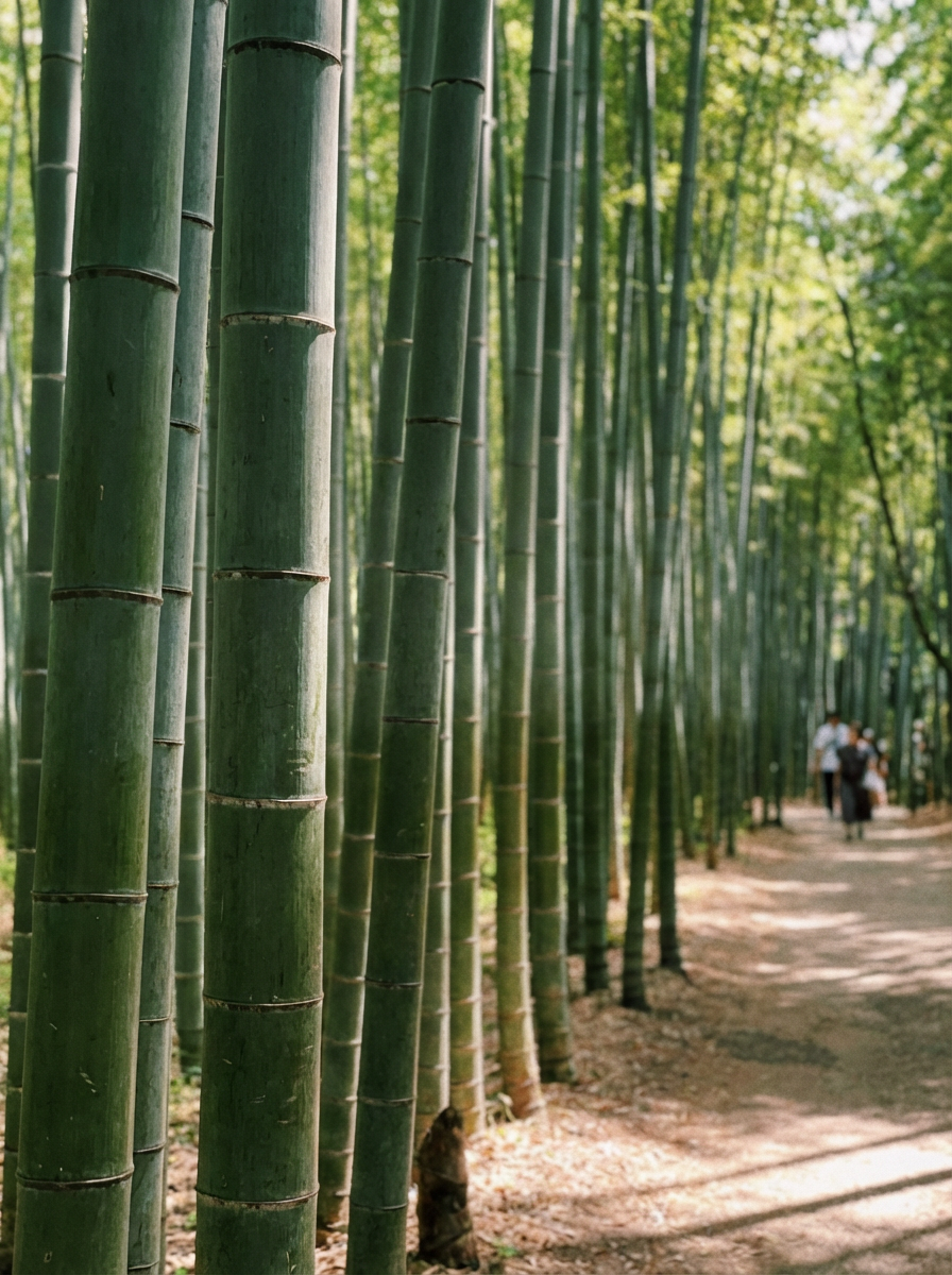 하늘로 뻗은 교토 아라시야마의 대나무 숲