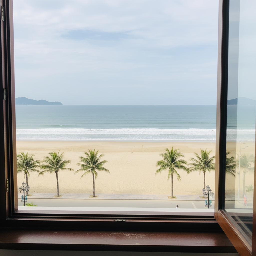 창밖으로 보이는 미케비치