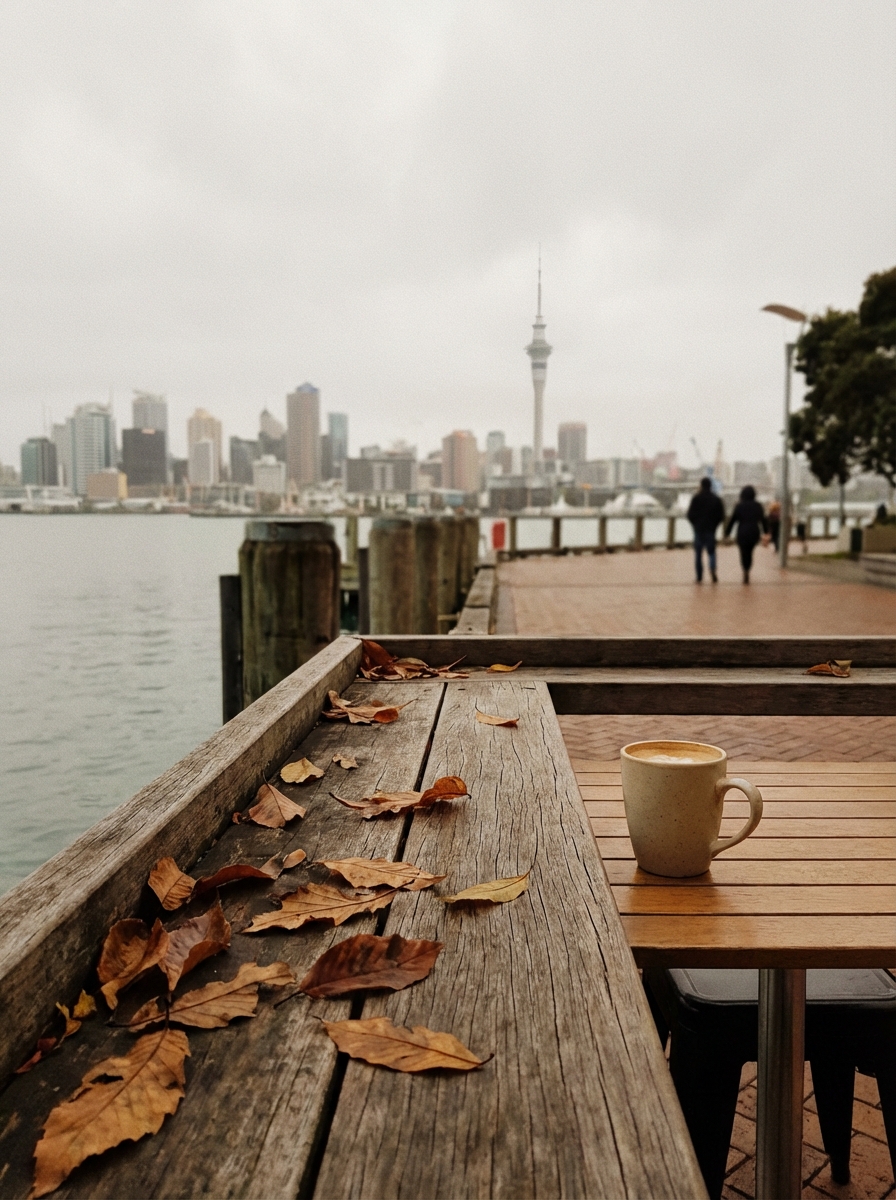 오클랜드 하버에서 바라본 도시 전경