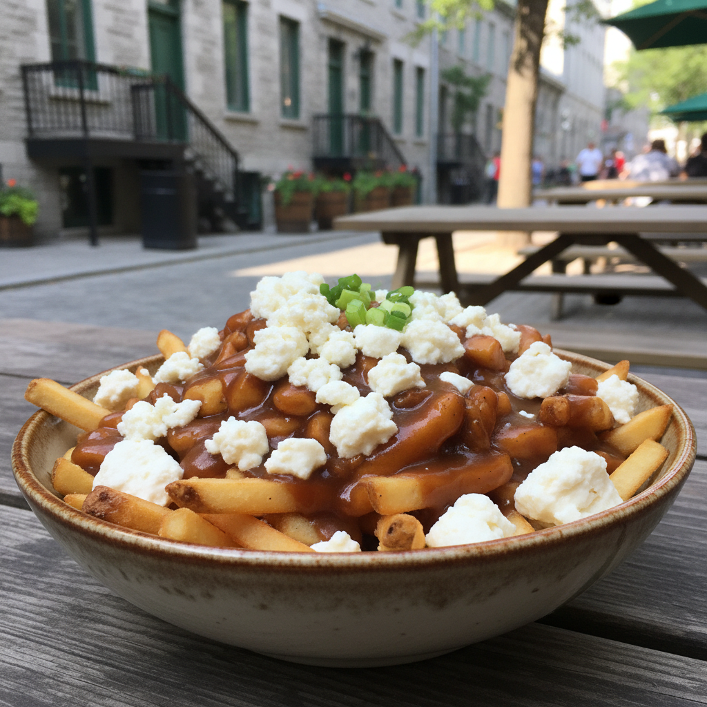 치즈 커드가 듬뿍 올라간 몬트리올 푸틴