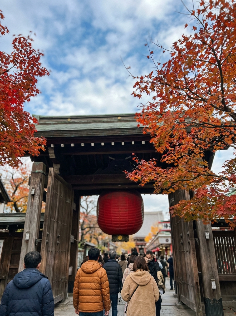 센소지 입구 가을 풍경