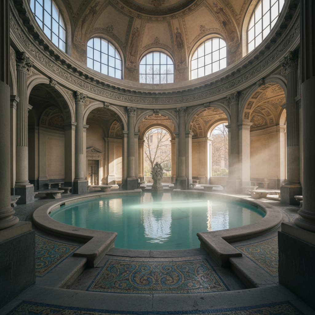 몬테카티니 온천 내부 모습