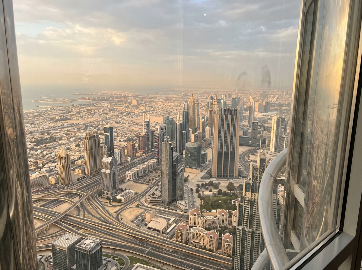 부르즈 칼리파 전망대에서 본 두바이 시내