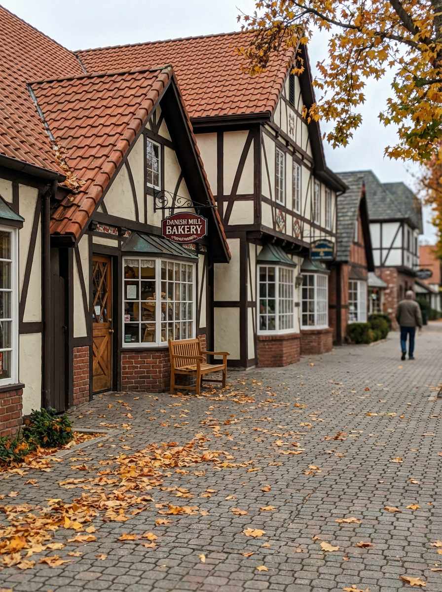 솔뱅의 아기자기한 덴마크풍 건물들