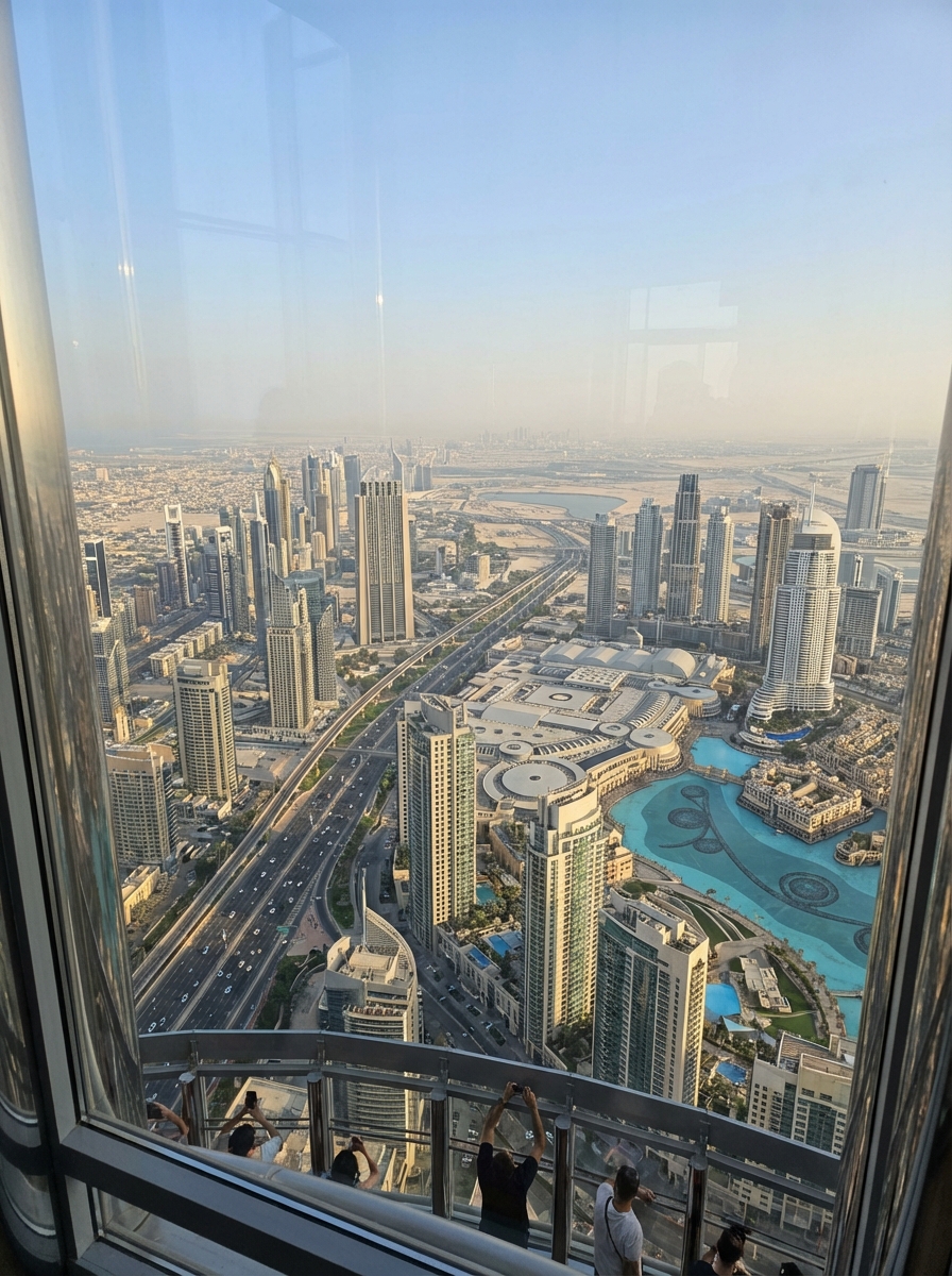 버즈 칼리파 전망대에서 본 시내