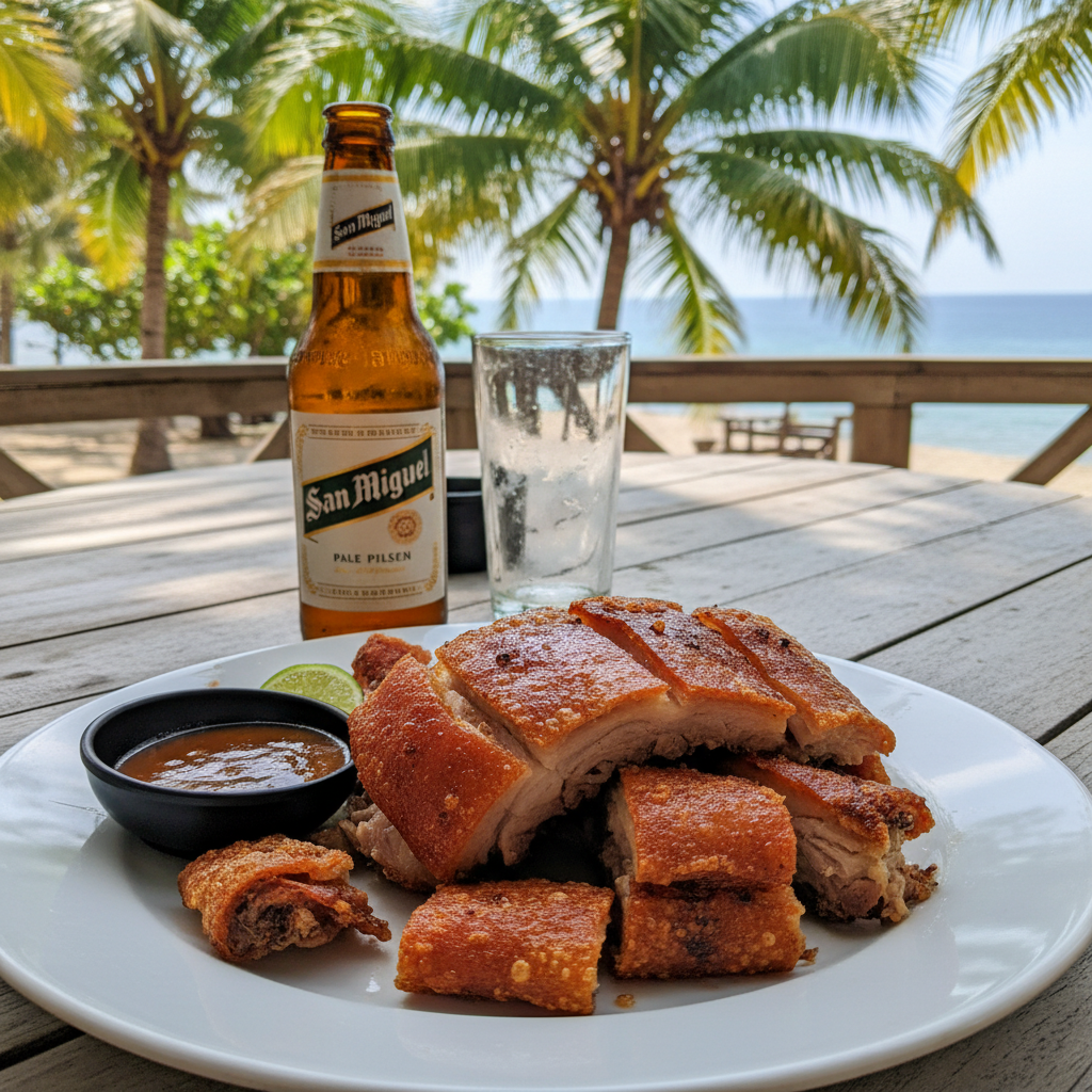 바삭한 껍질이 먹음직스러운 레촌 한 접시