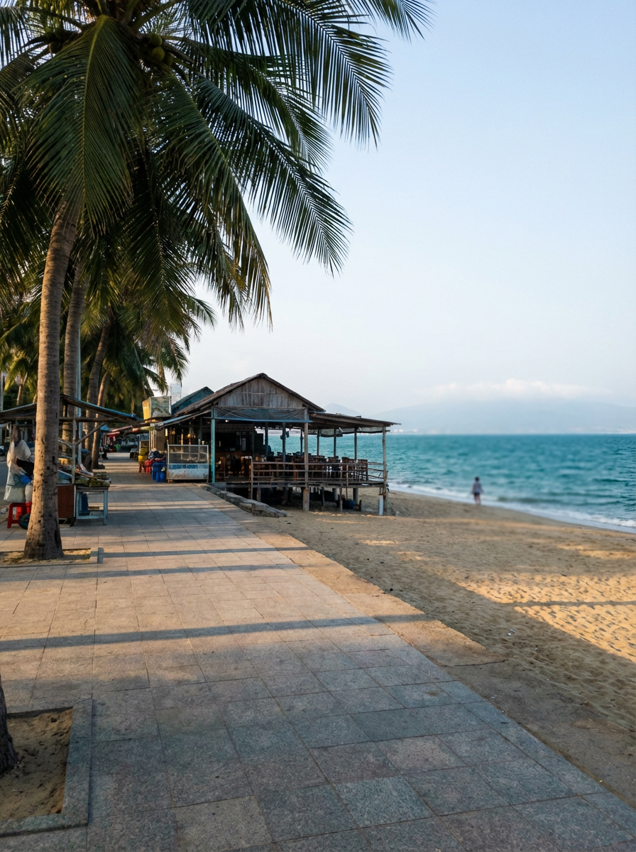 쩐푸 해변 산책길 풍경