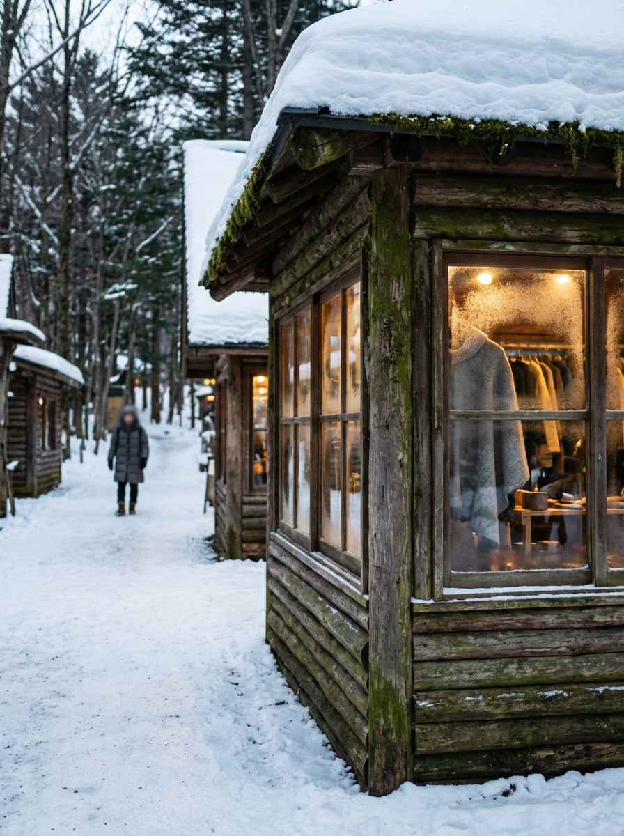 닝구르 테라스 오두막 상점들