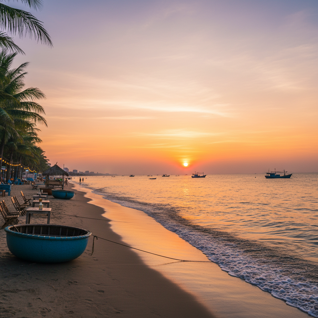 미케비치의 저녁 노을 풍경